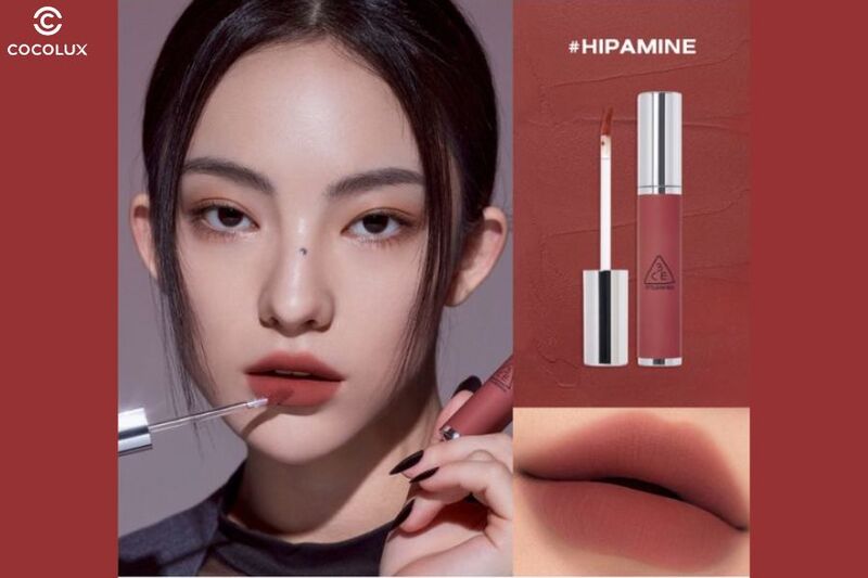 Son kem lì 3CE Hazy Lip Clay #Hipamine