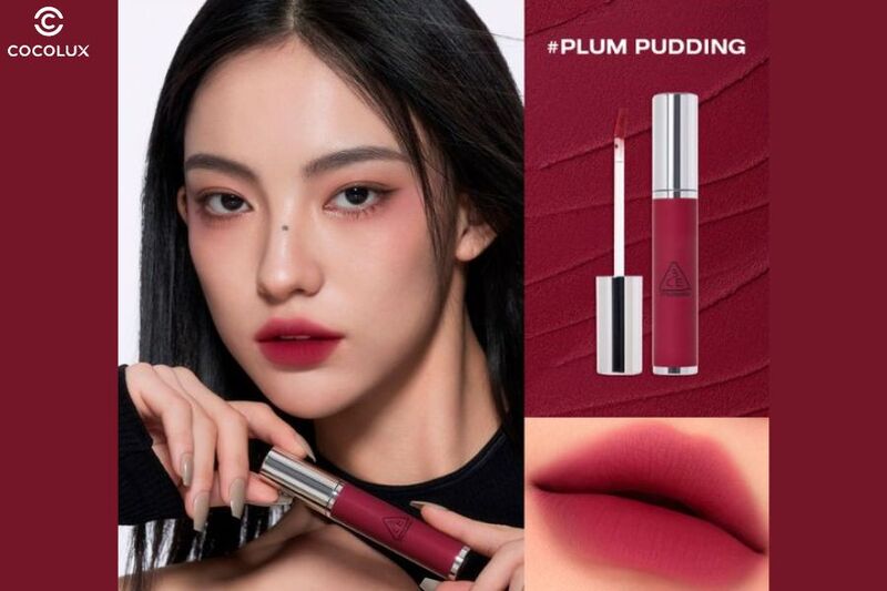 Son kem lì 3CE Hazy Lip Clay #Plum Pudding