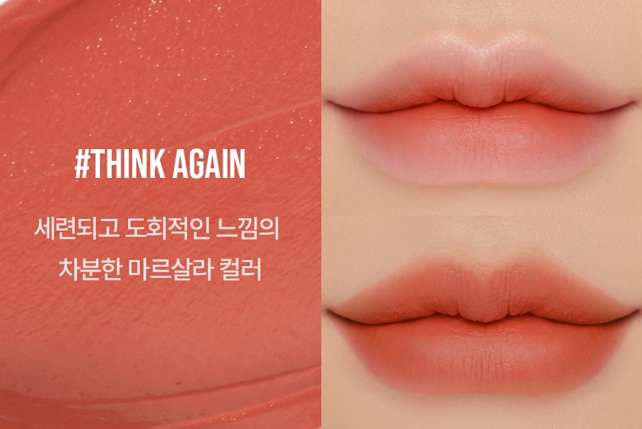 Son Kem 3CE Velvet Lip Tint Dạng Lì Lên Màu Chuẩn 4g - Màu: Think Again