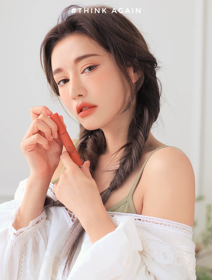 Son Kem 3CE Velvet Lip Tint Dạng Lì Lên Màu Chuẩn 4g - Màu: Think Again