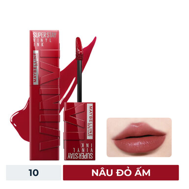 Son Kem Bóng Maybelline New York Super Stay Vinyl Ink - 10 Lippy