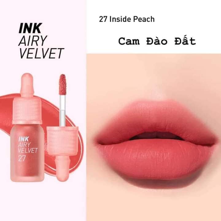 Son Kem Peripera Ink Airy Velvet - 027 Inside Peach