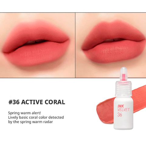 Son Kem Peripera Ink Velvet - 36 Active Coral