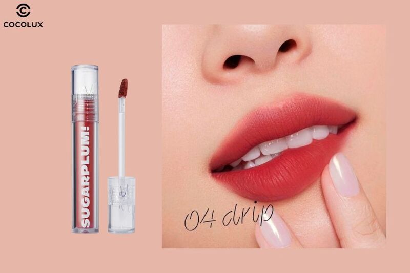 Son kem Sugarplum MistyNow Blurring Tint 04 Drip - Đỏ Hồng