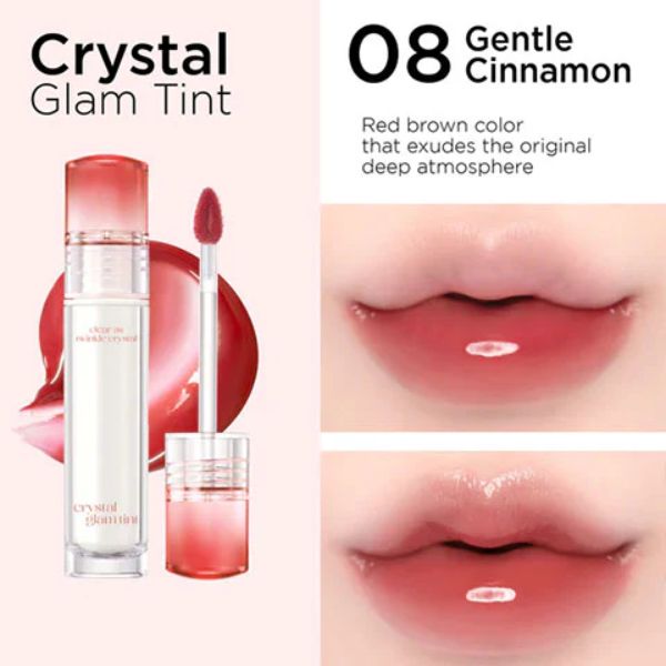 Son Tint CLIO Crystal Glam Tint Màu 08 Gentle Cinnamon