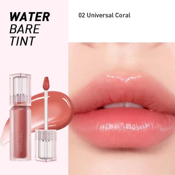 Son Tint Peripera Water Bare Tint 3.7g Màu 02 Universal Coral