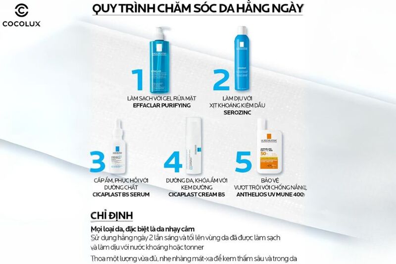 Kem dưỡng La Roche-Posay Cicaplast B5 Ultra-Repair Light Cream trong chu trình skincare hàng ngày