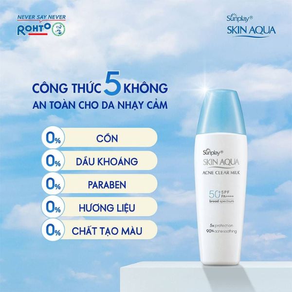 Sữa chống nắng Sunplay Skin Aqua Acne Clear Milk 25g