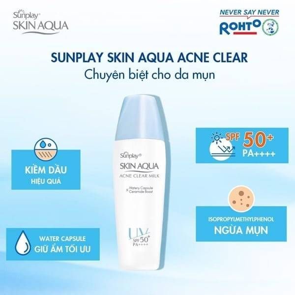 Sữa chống nắng Sunplay Skin Aqua Acne Clear Milk 25g