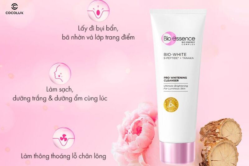 Sữa Rửa Mặt Bio-essence Bio-White Pro Whitening Cleanser Dưỡng S&aacute;ng Da 100g c&oacute; nhiều c&ocirc;ng dụng nổi bật
