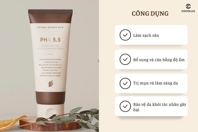 Sữa Rửa Mặt Byvibes Wonder Bath PHA 5.5 c&oacute; nhiều c&ocirc;ng dụng nổi bật