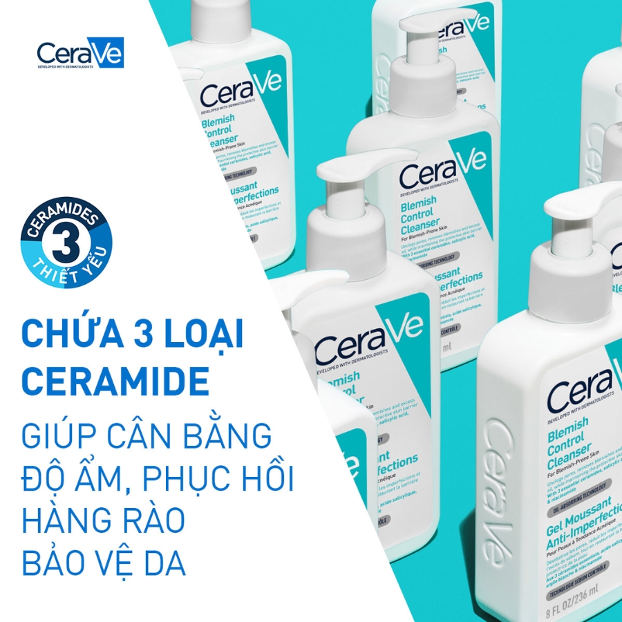 Sữa Rửa Mặt CeraVe Giúp Ngừa Mụn 236ml