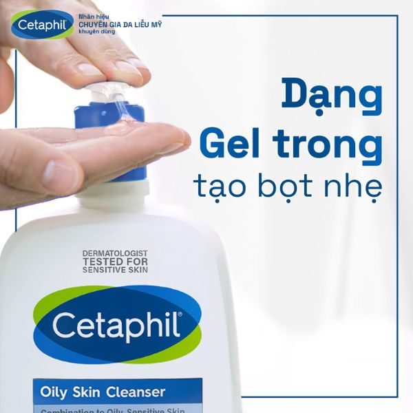 Sữa Rửa Mặt Cetaphil Oily Skin Cleanser Dịu Lành Cho Da Dầu Nhạy Cảm 500ml