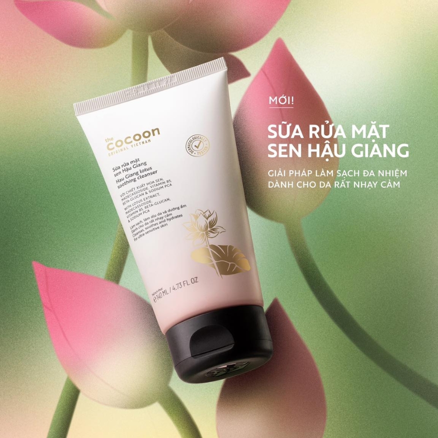 Sữa Rửa Mặt Cocoon Sen Hậu Giang 140ml