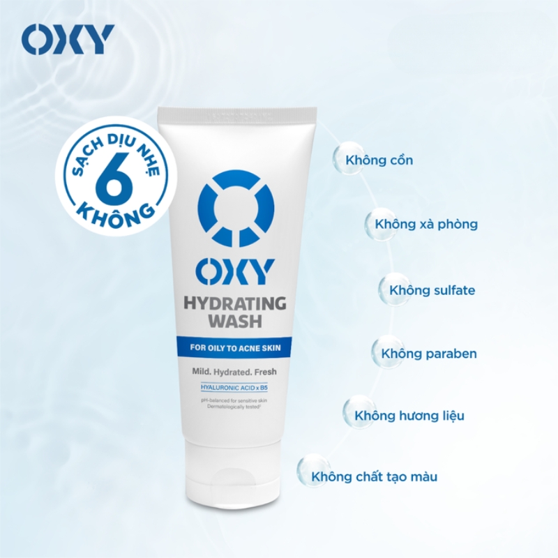 Sữa Rửa Mặt Oxy Oil Hydrating Wash Cho Da Thuờng, Khô Nhạy Cảm 100g