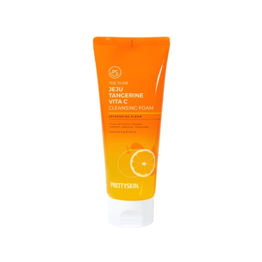 Sữa Rửa Mặt Prettyskin The Pure Jeju Tangerine Vita C Cleansing Foam 150ml