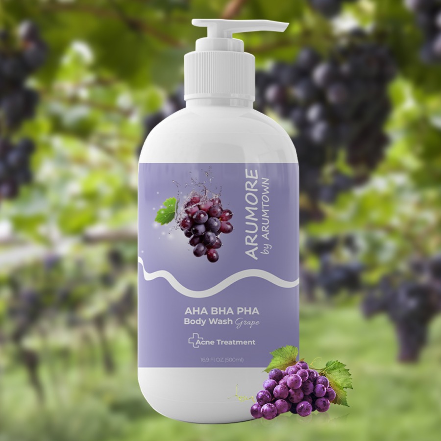 Sữa Tắm Arumore AHA BHA PHA Body Wash 500ml Grape