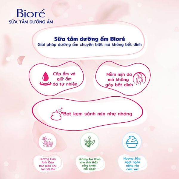 Sữa Tắm Bioré Dưỡng Ẩm - Hương Đào 530g