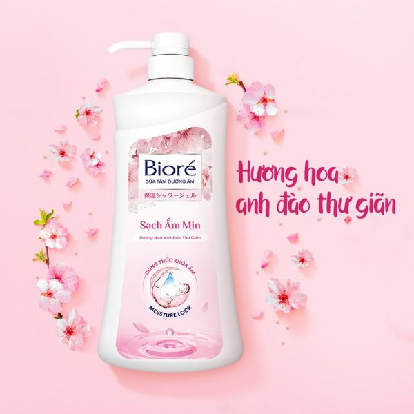 Sữa Tắm Bioré Dưỡng Ẩm - Hương Đào 530g