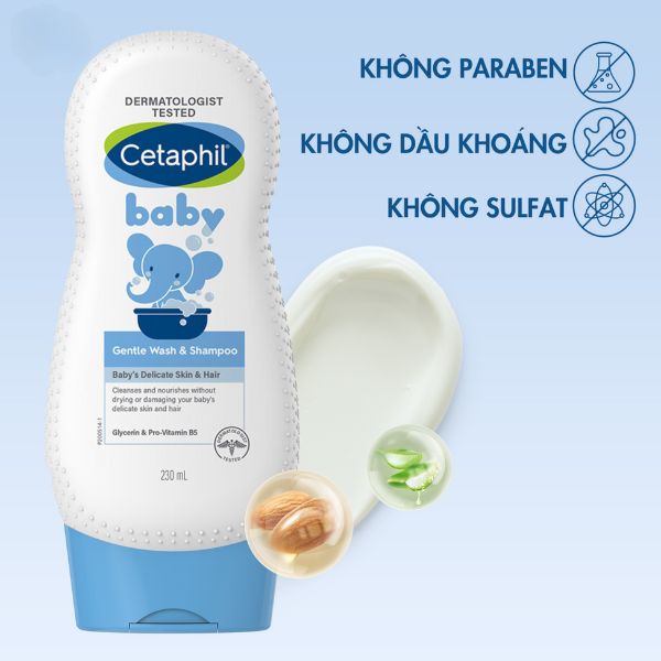 Sữa Tắm Gội Cetaphil Baby Gentle Wash & Shampoo 230ml