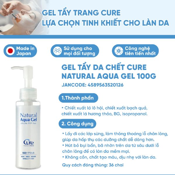 Tẩy Tế Bào Chết Cure Natural Aqua Gel 100g