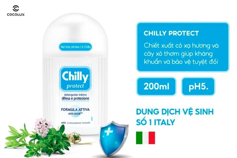 Thành phần chính của Dung Dịch Vệ Sinh Chilly Màu Xanh Dương 