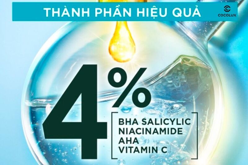 Th&agrave;nh phần ch&iacute;nh của Tinh Chất Garnier Bright Complete Anti-Acne Booster Serum&nbsp;