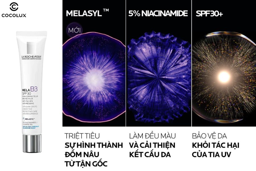 Th&agrave;nh phần của kem dưỡng La Roche-Posay Mela B3