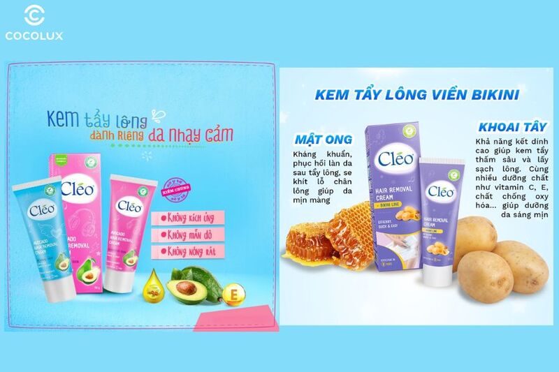 Thành phần chính của kem tẩy lông Cléo