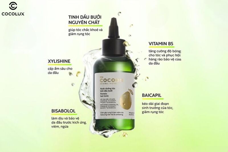 Thành phần chính của nước dưỡng tóc Cocoon Pomelo Hair Tonic tinh dầu bưởi