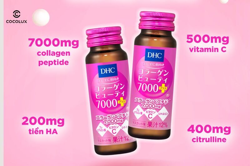 Thành phần chính của Nước Uống DHC Collagen Dưỡng Ẩm, Ngừa Lão Hoá 