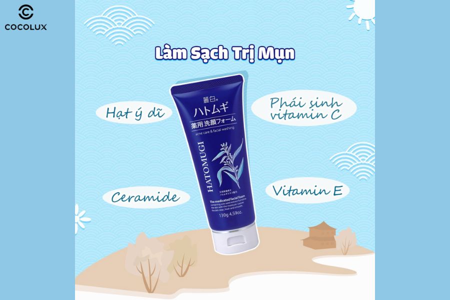 Th&agrave;nh phần của sữa rửa mặt Hatomugi