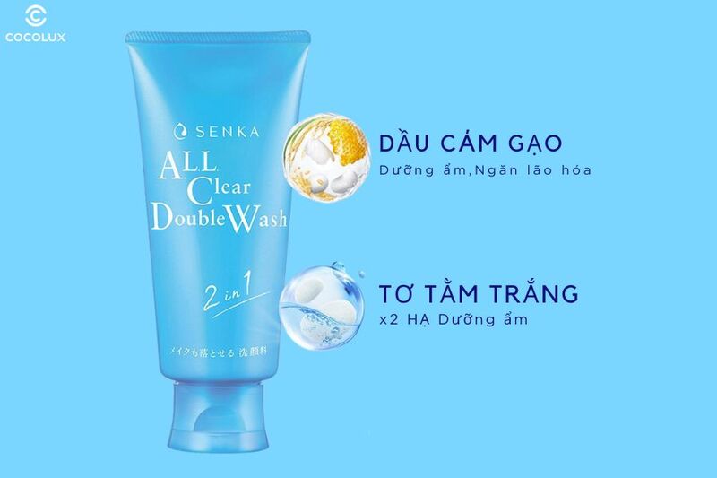 Thành phần chính của sữa rửa mặt tẩy trang Senka All Clear Double Wash 2 in 1 120g