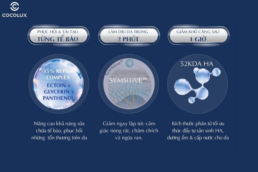 Th&agrave;nh phần ch&iacute;nh của tinh chất Eucerin Ultra Sensitive Repair Serum