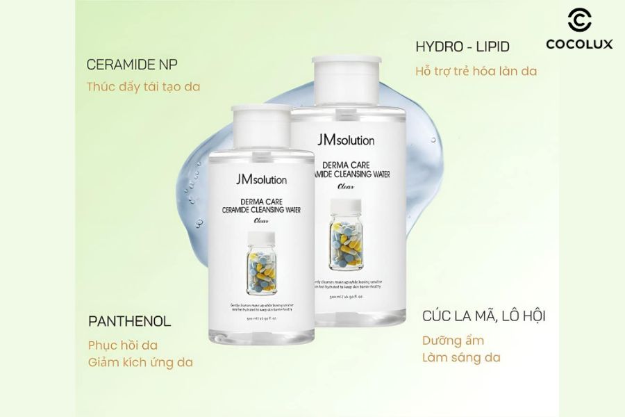 Thành phần nổi bật của nước tẩy trang JMsolution Derma Care Ceramide