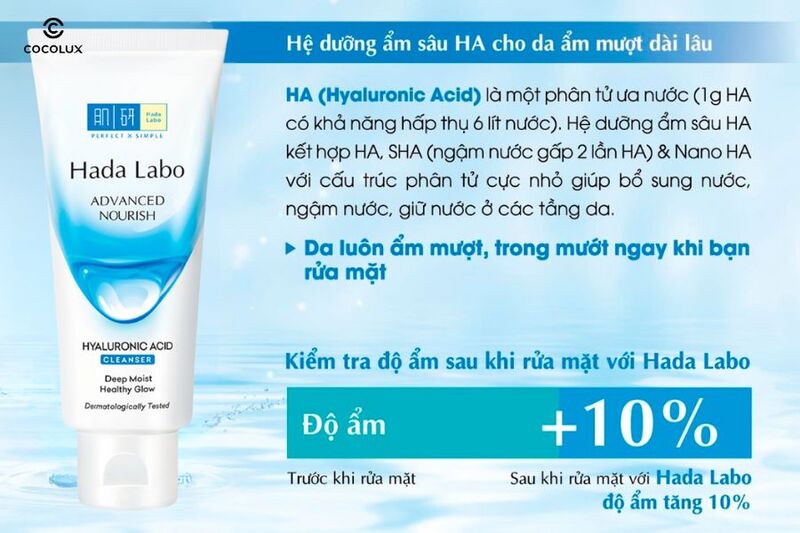 Thành phần nổi bật của Sữa Rửa Mặt Hada Labo Advanced Nourish Dưỡng Ẩm Cho Da Khô 