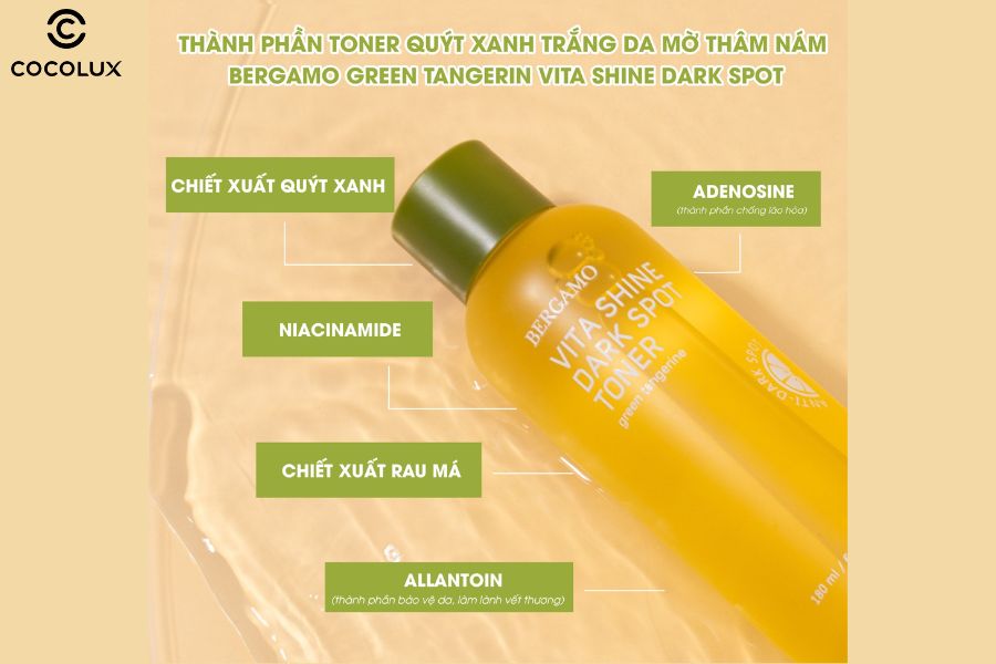 Thành phần của Nước Hoa Hồng Bergamo Quýt Xanh