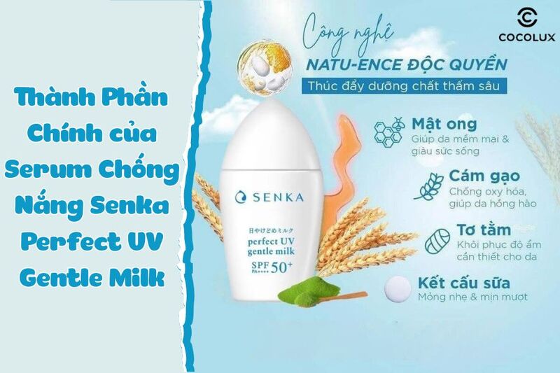 Th&agrave;nh phần ch&iacute;nh của Sữa chống nắng Senka