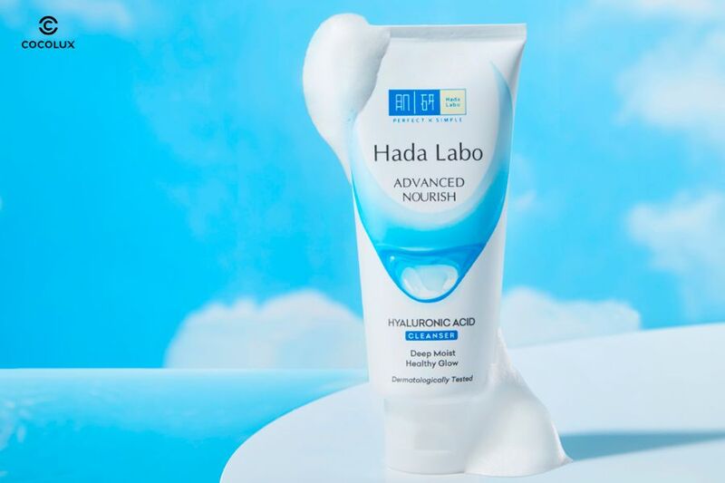 Thiết kế bao bì của Sữa Rửa Mặt Hada Labo Advanced Nourish Dưỡng Ẩm Cho Da Khô