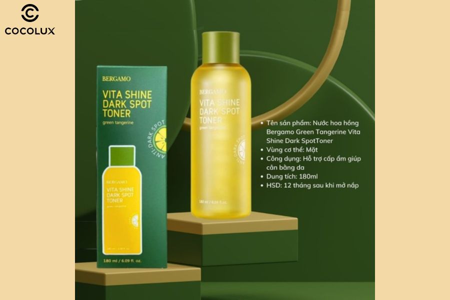 Thiết kế bao bì của Nước Hoa Hồng Bergamo Quýt Xanh