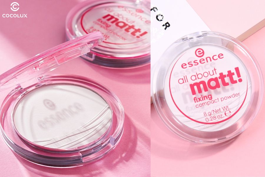 Thiết kế của phấn phủ Essence All About Matt kiềm dầu, lâu trôi