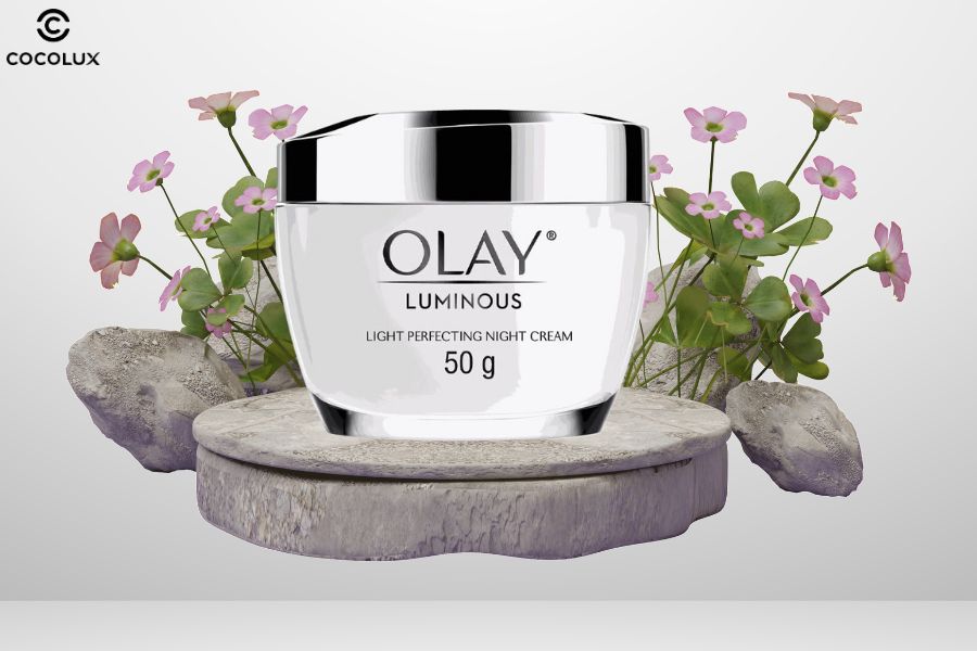 Thiết kế của kem dưỡng Olay Luminous Light Perfecting dưỡng sáng da ban đêm