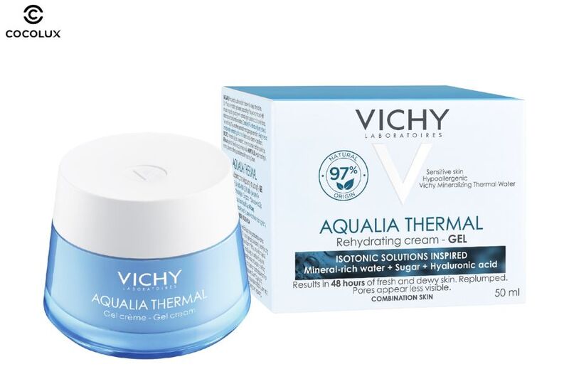 Thiết kế của kem dưỡng Vichy Aqualia Thermal cấp ẩm và cấp nước 50ml