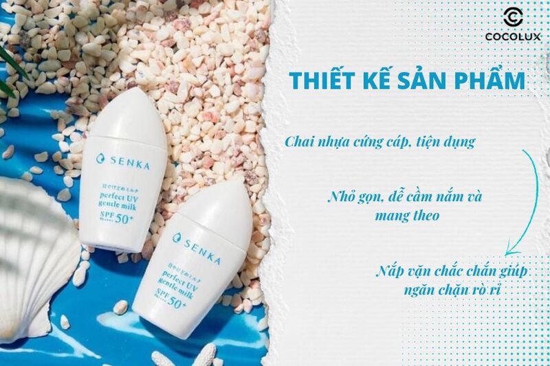 Thiết kế bao b&igrave; của Sữa chống nắng Senka