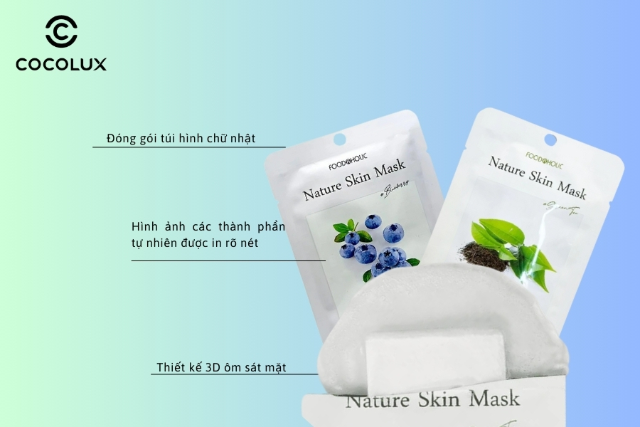 Thiết kế của mặt nạ 3D Foodaholic Nature Skin Mask