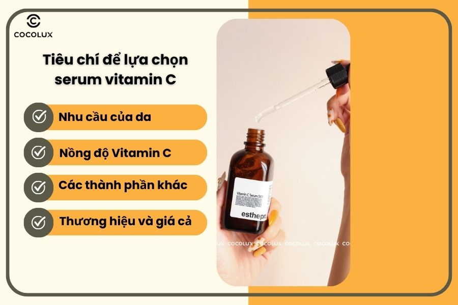 Những ti&ecirc;u ch&iacute; để lựa chọn serum vitamin C ph&ugrave; hợp với l&agrave;n da