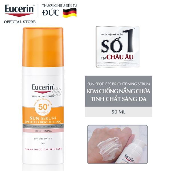 Tinh Chất Chống Nắng Eucerin Trắng Da 50ml + + Tặng Tẩy Trang Cấp Ẩm 100ml