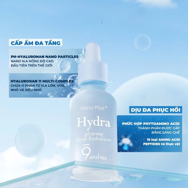 Tinh Chất Dưỡng Da 9wishes Hydra Ampule Nano Plus+ 30ml