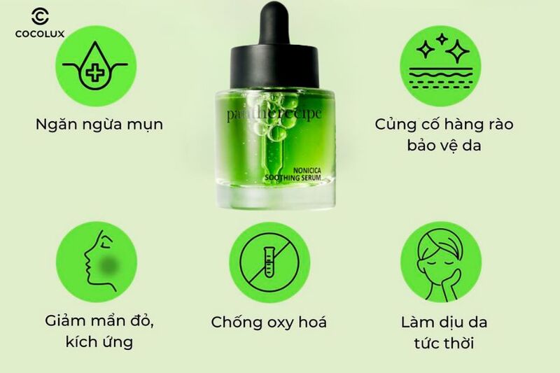 Tinh Chất Pestlo Pantherecipe Nonicica Soothing Serum 30ml có nhiều công dụng nổi bật