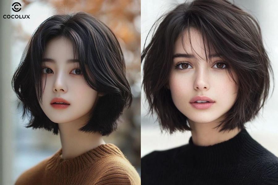 Thiết kế bất đối xứng đầy cá tính với một bên tóc dài hơn bên còn lại
